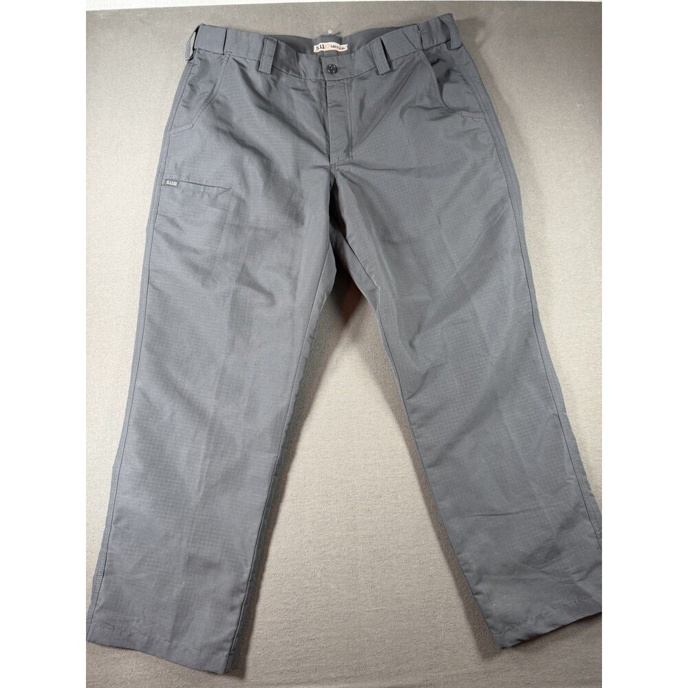 5.11 Tactical Fast-Tac Urban Pants Mens 38x30 Grey Ripstop Lightweight Durable